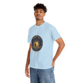 Adventure Awaits Men's T-Shirt — Sunset Silhouette Graphic Tee | DTG Print