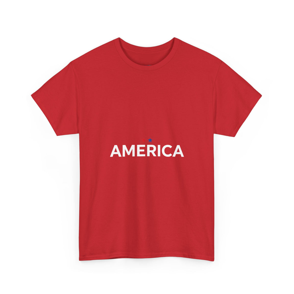 America Unisex T-Shirt — Minimal Patriotic Tee with Red Star | DTG Print