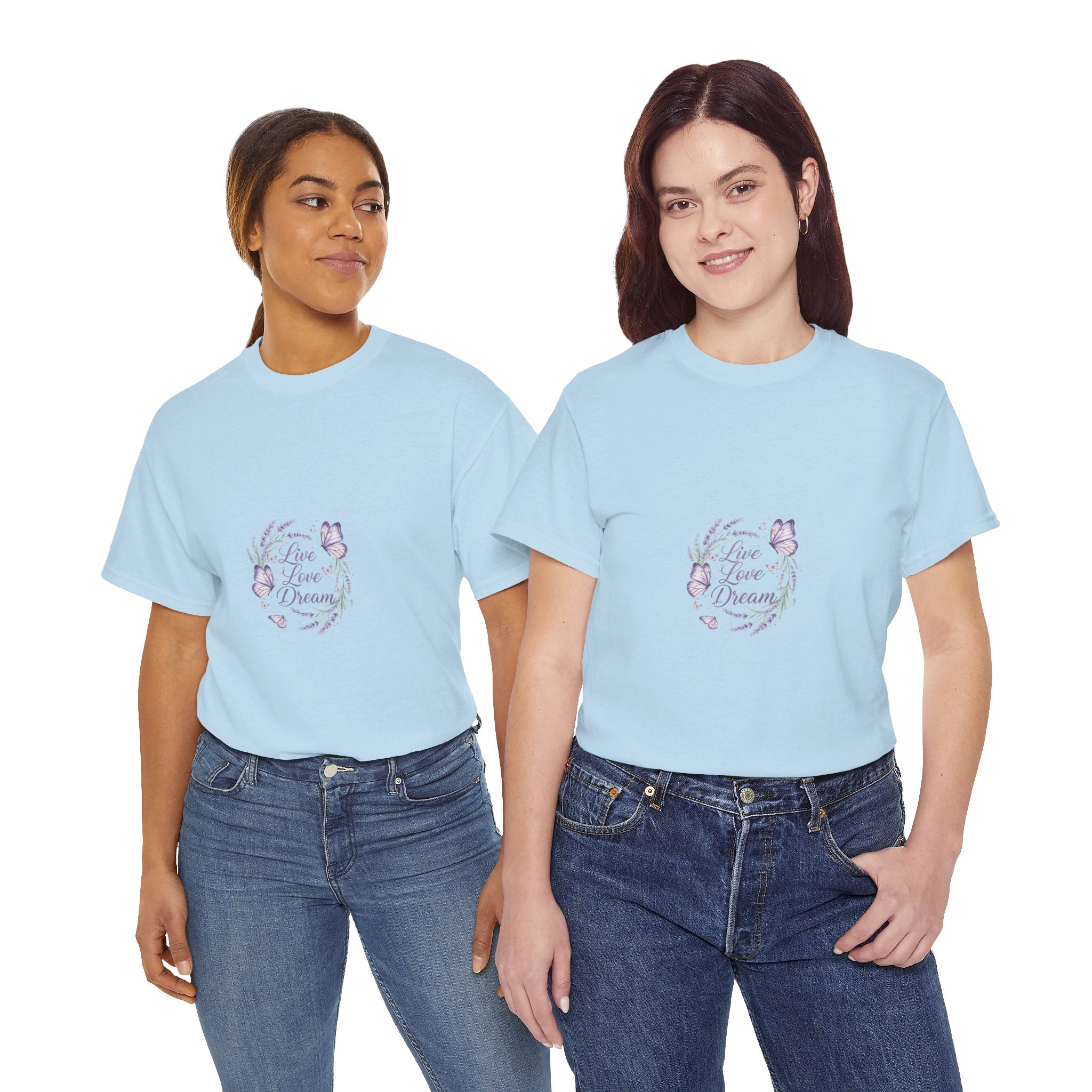 Live Your Dream Tee — Women's Floral Botanical Graphic T-Shirt
