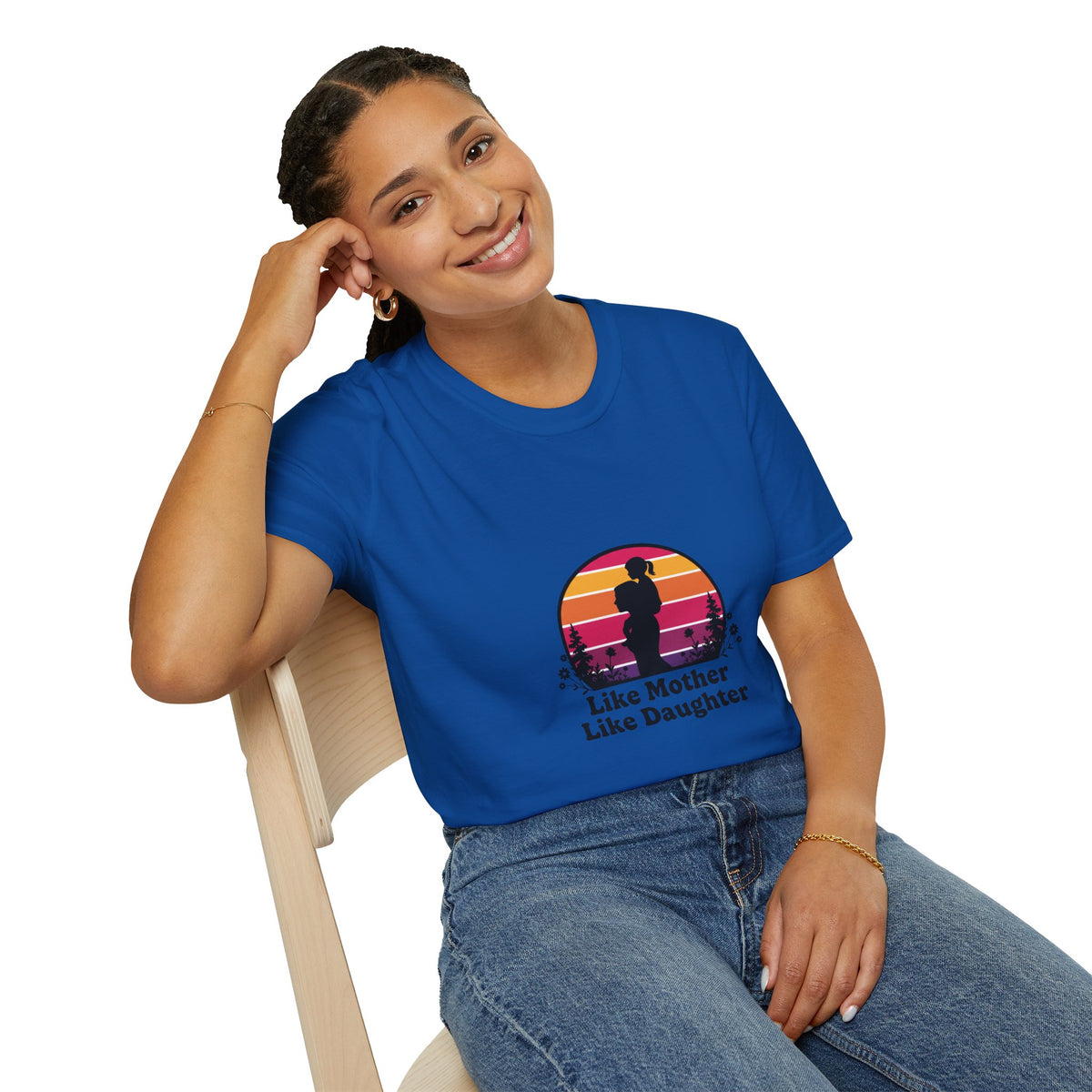 Like Mother Like Daughter T-Shirt | Matching Mom & Daughter Retro Sunset Tee | DTG Women's Graphic Tee