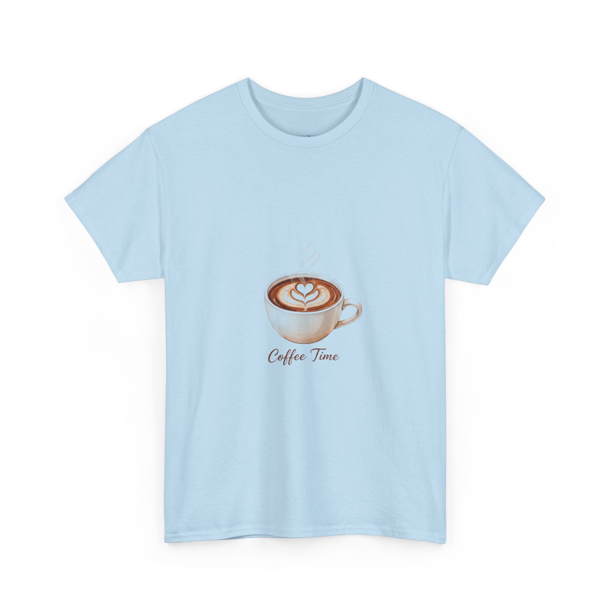 Coffee Time Unisex Graphic T-Shirt — Latte Art DTG Print