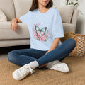 Women's Butterfly Garden T-Shirt — Mint & Blush Floral Tee