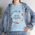 Christmas Wreath Tee | Watercolor Holiday Graphic T-Shirt | Unisex DTG