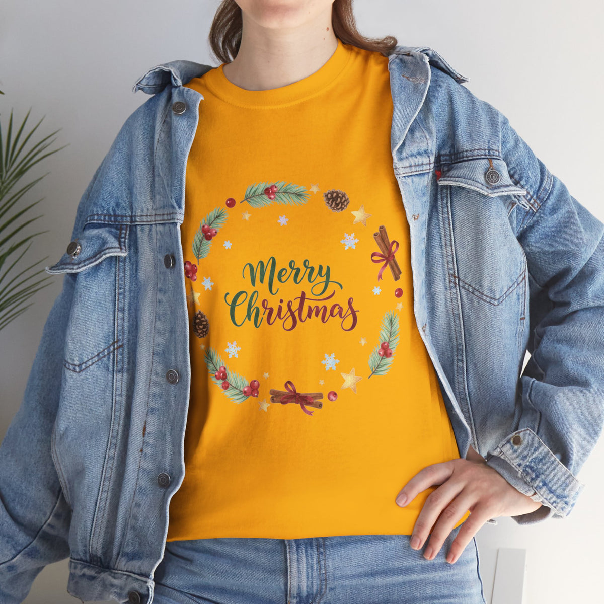 Christmas Wreath Tee | Watercolor Holiday Graphic T-Shirt | Unisex DTG