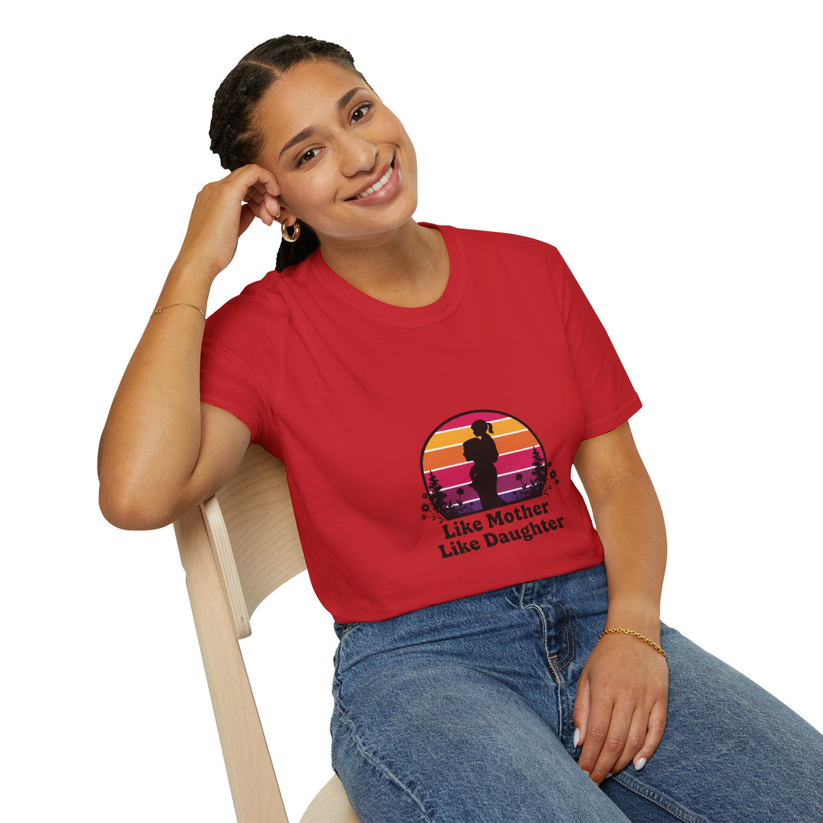 Like Mother Like Daughter T-Shirt | Matching Mom & Daughter Retro Sunset Tee | DTG Women's Graphic Tee