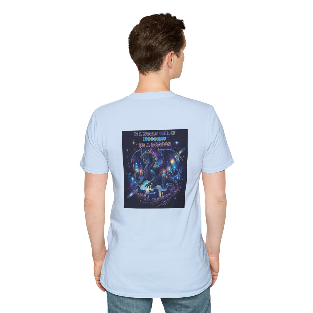 Men's Dragon Back Print Graphic T-Shirt | DTG-Printed Cotton Tee