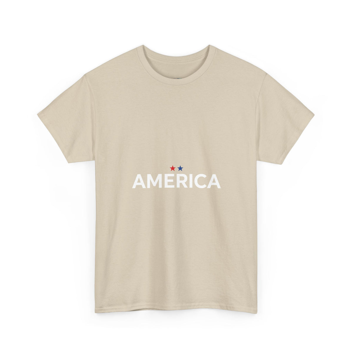 America Unisex T-Shirt — Minimal Patriotic Tee with Red Star | DTG Print