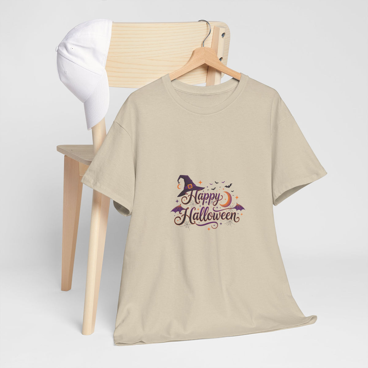 Halloween Witch Tee | Cute Moon & Hat Graphic Shirt | Unisex DTG