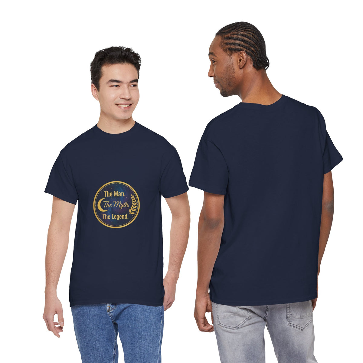The Man. The Myth. The Legend. Men's T-Shirt — Vintage Badge Graphic Tee | DTG Print