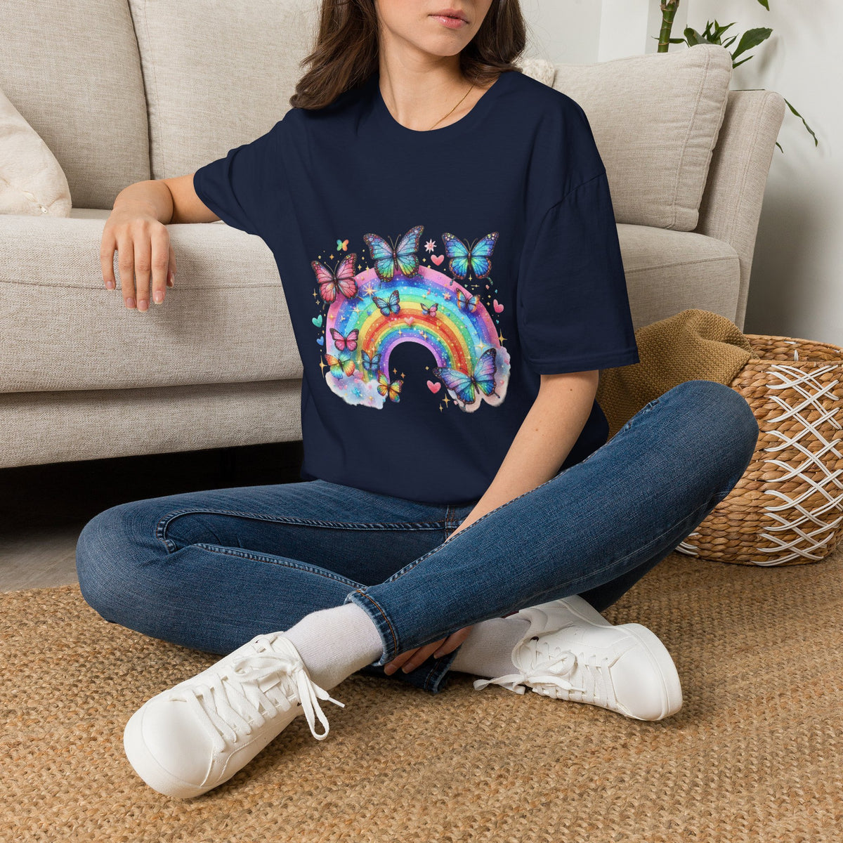 Women's Butterfly Rainbow T-Shirt