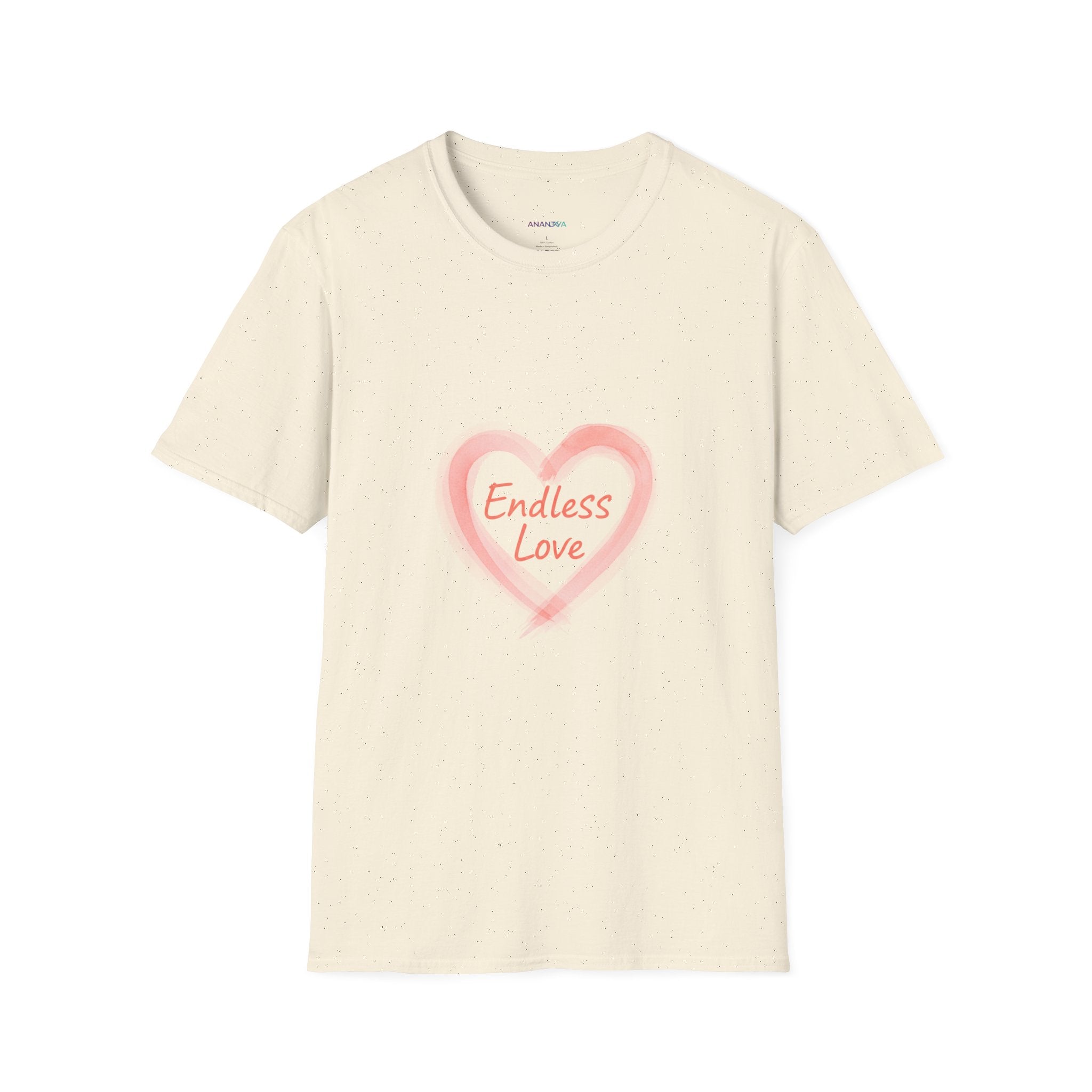 Endless Love Heart T-Shirt — Pink Watercolour Heart Unisex Graphic Tee