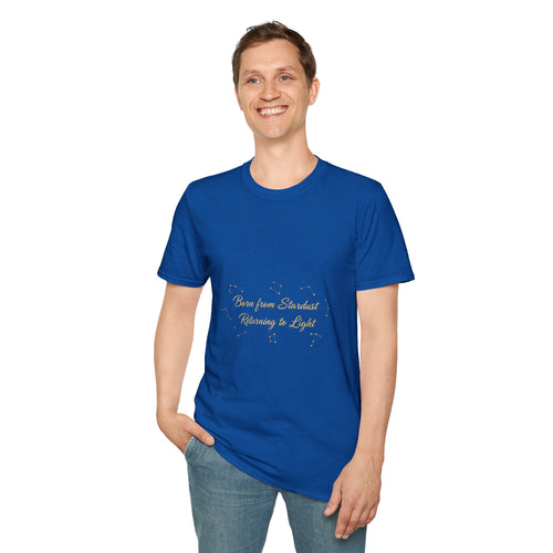 Born From Stardust Graphic T-Shirt — "Returning to Light" | Men's Celestial Constellation Tee