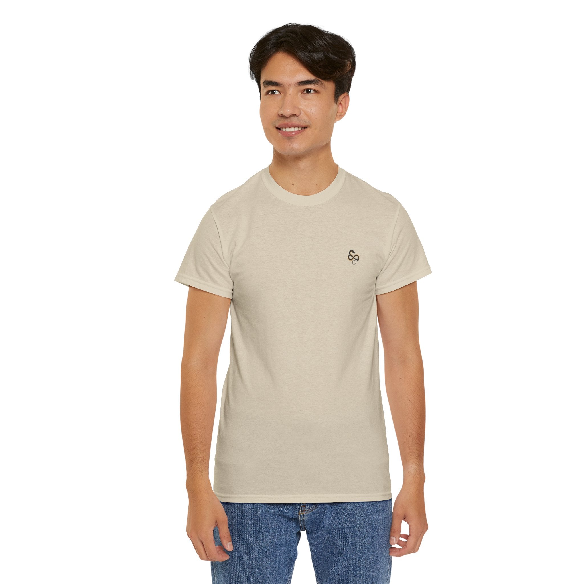 Minimalist Infinity Logo Men's T-Shirt — DTG Printed Cotton Tee