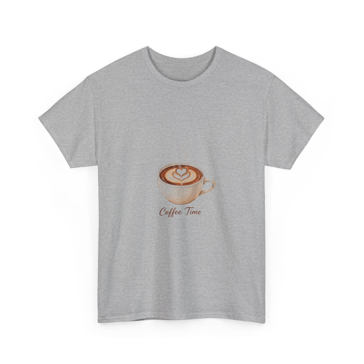 Coffee Time Unisex Graphic T-Shirt — Latte Art DTG Print