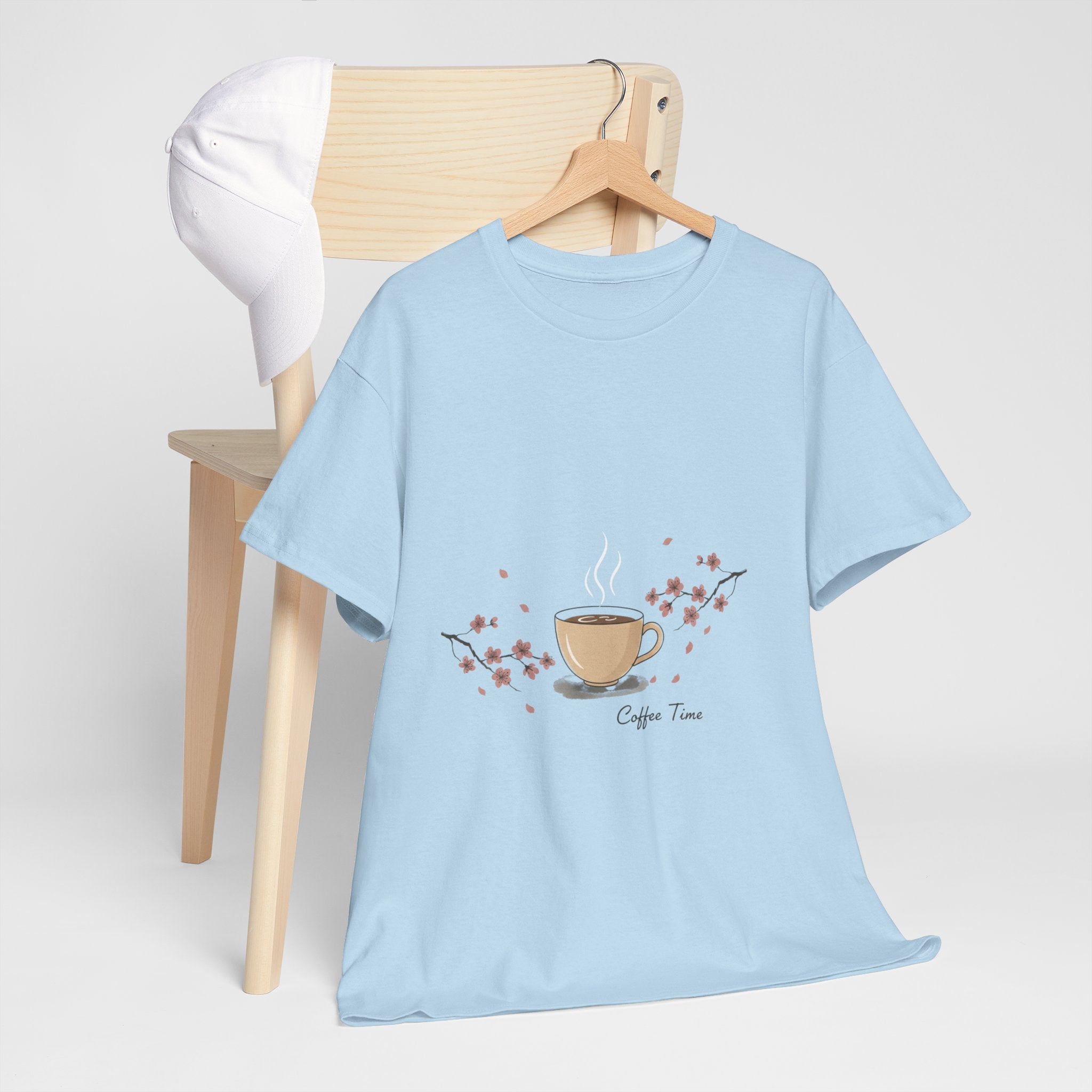 Coffee Time Women's Graphic T-Shirt — Floral Cup DTG Print
