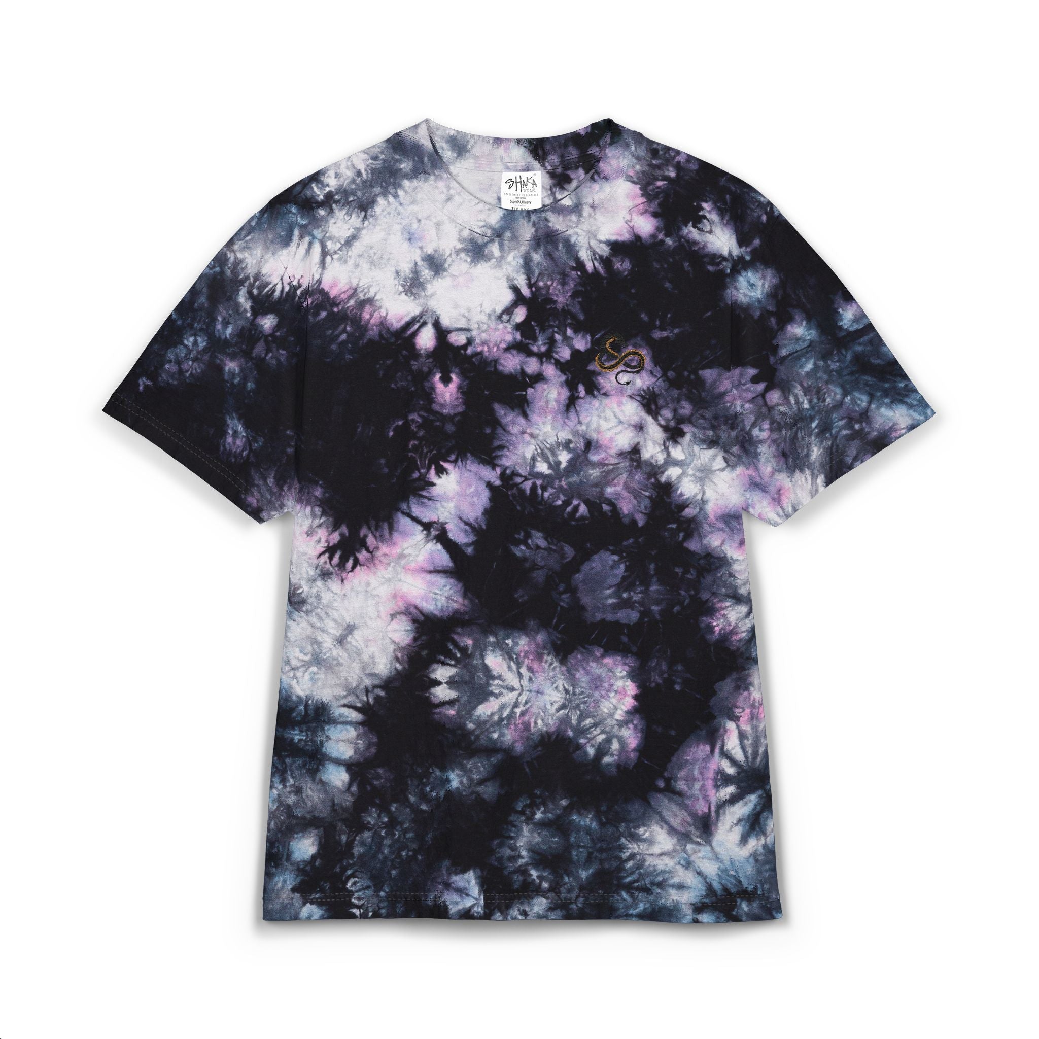Dragon Embroidered Tie-Dye Oversized T-Shirt — Men's Heavyweight Cotton Tee