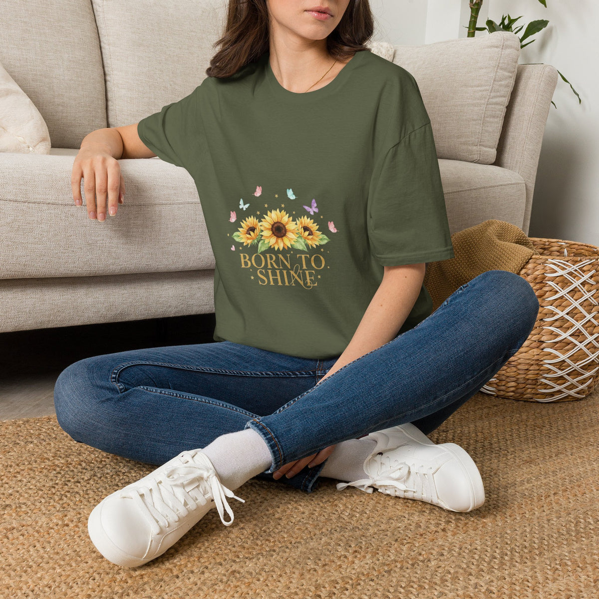 Women's Sunflower "Born to Shine" T-Shirt