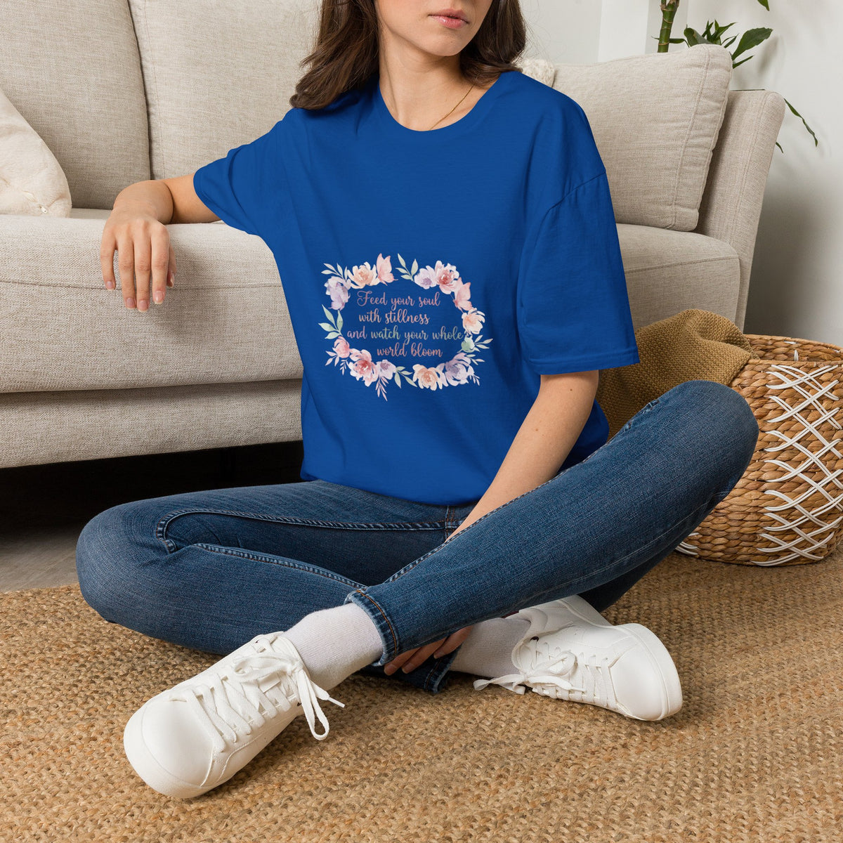 Floral Faith T-Shirt | "Trust Your Soul and Your Faith" | Women's Christian Tee