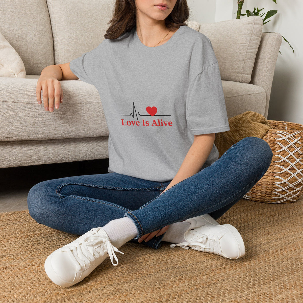 Love Is Alive T-Shirt — Heartbeat Heart Women's Graphic Tee