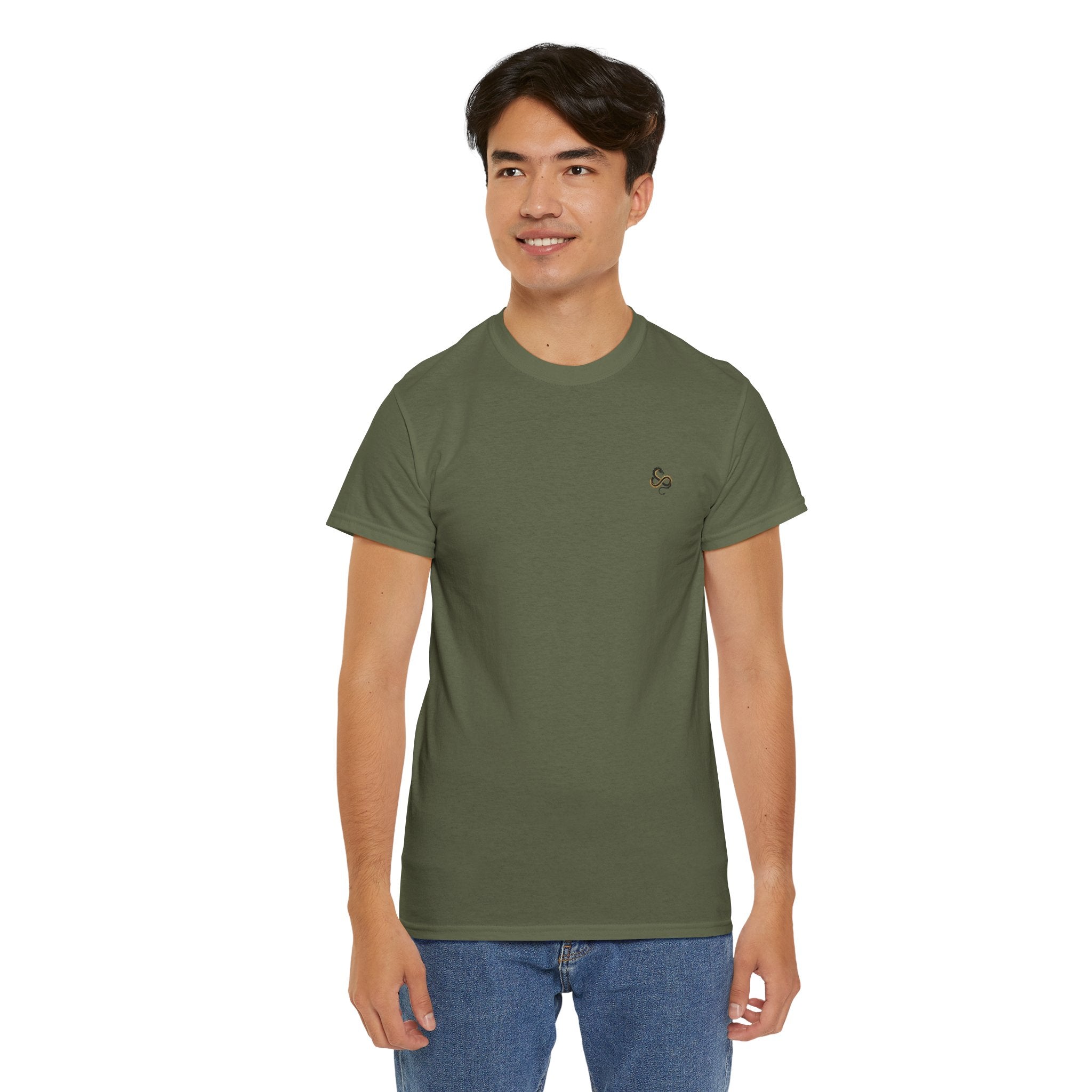 Minimalist Infinity Logo Men's T-Shirt — DTG Printed Cotton Tee