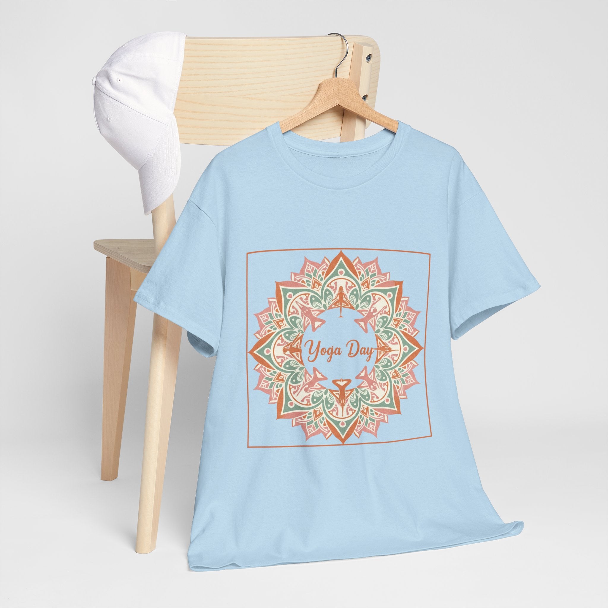 Yoga Day Mandala T-Shirt — Floral Spiritual Yoga Tee