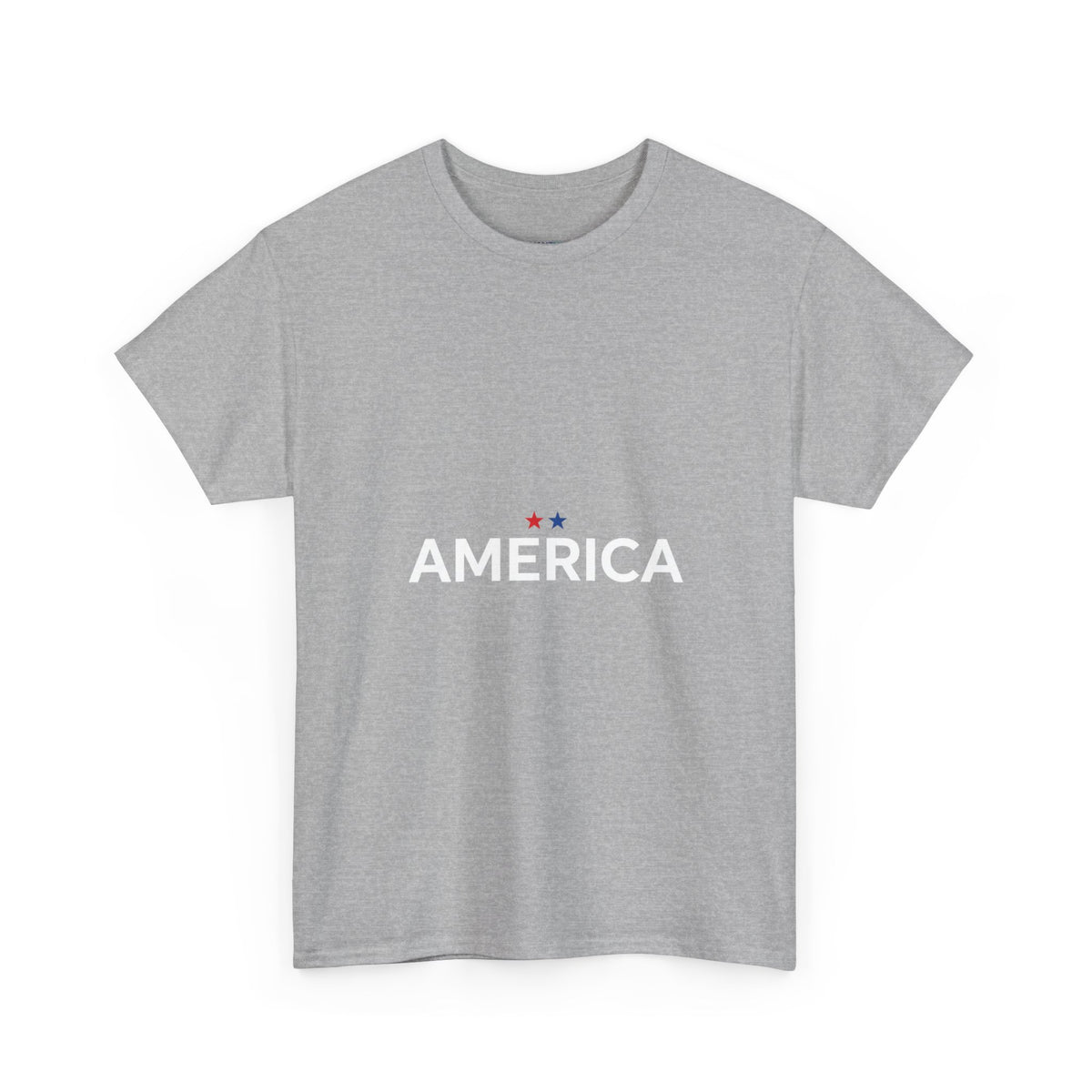 America Unisex T-Shirt — Minimal Patriotic Tee with Red Star | DTG Print